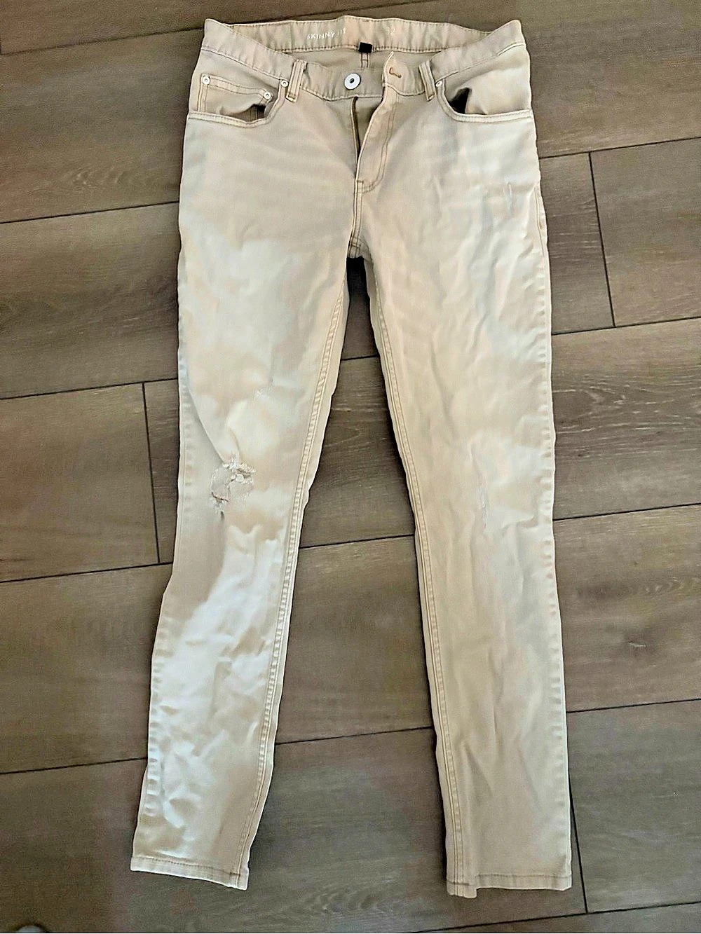 INC International Concepts Skinny Fit Beige Skinny Jeans Waist 32